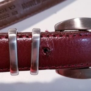Burgundy Leather Belt sz-small